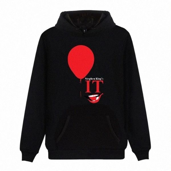 

men's hoodies & sweatshirts it chapter two men keep warm winter hoody fashion harajuku autumn streetwear cap gothic casual d2am#, Black
