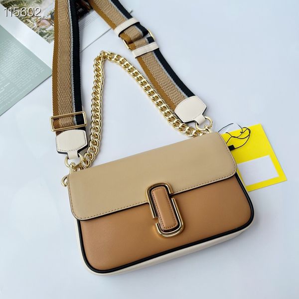 

women's luxury designer bags fashion splicing stick bag versatile horizontal squarebag chain single shoulder oblique cross camera bag&#