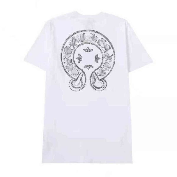 

summer mens fashion t shirts horseshoe flower tees ch brand man cross t-shirts sanskrit letter designer tshirts luxury boy hip hop sweater w, White;black
