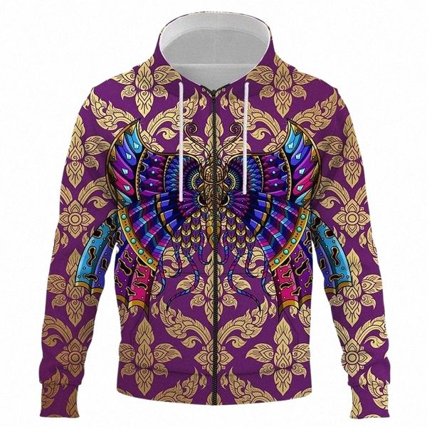 

men's hoodies & sweatshirts spring autumn abstract pattern print zipper streetwear pullover sweatshirt long sleeve fashion clothing r2q, Black