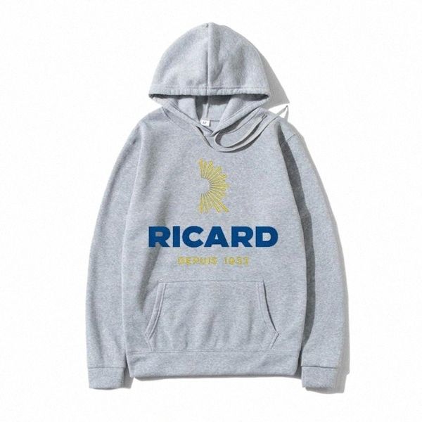 

men's hoodies & sweatshirts ouzo liquor alcohol ricard logo france for men women printed pullovers pure cotton clothes z4ew#, Black