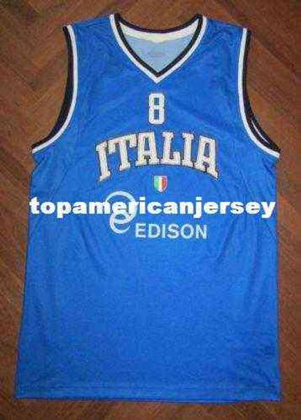 

#8 danilo gallinari italia team basketball jersey all size embroidery stitched customize any name and name xs-6xl vest jerseys ncaa, Black
