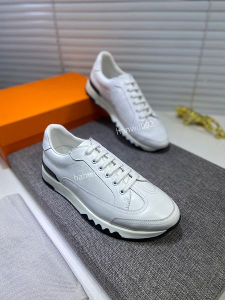 

2022 designer boots casual shoes men sneakers leather lace-up platform sports rubber shoes running skateboard training size38-44, Black