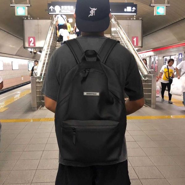 

high street fashion brand fog backpack essentials double line series leisure student computer bag