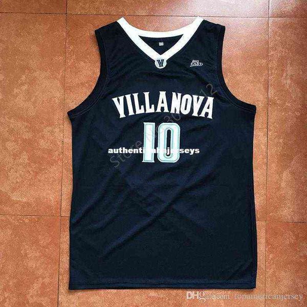 

2018 new #10 donte divincenzo villanova college basketball jersey stitched vest jerseys ncaa, Black