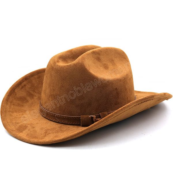 

natural panama soft shaped suede west cowboy hat summer women/men wide brim beach sun cap uv protection jazz fedora hat, Blue;gray