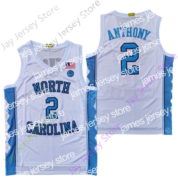

2022 2020 new ncaa college north carolina jerseys 2 cole anthony basketball jersey white size youth adult, Black;red
