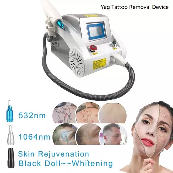 

nd yag laser device carbon peeling q switched for tattoo removal speckle eyebrow pigment remove therapy beauty machine 1064 nm carbon doll f, Black