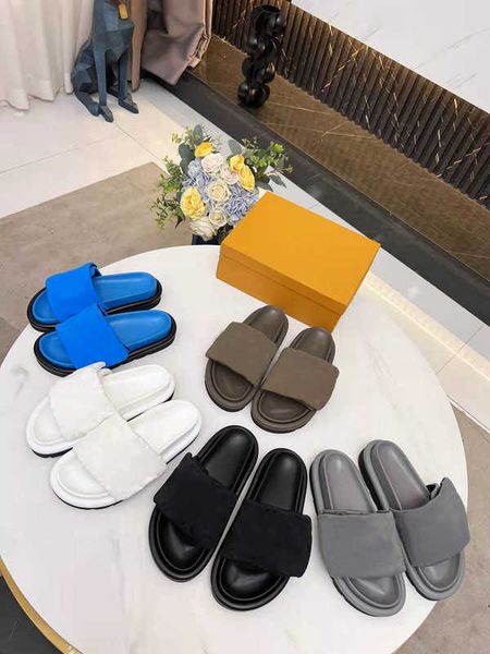 

women slippers sandals pool pillow comfort mule summer waterfront pool slide waterproof casual sandal designer luxury fashion ladies beach, Black