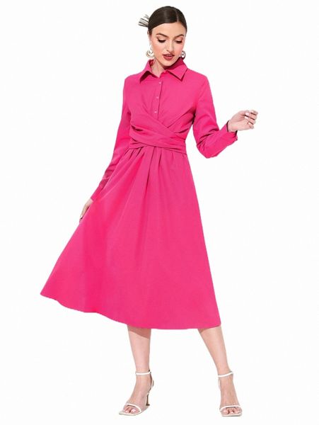 

wrap cross button half placket shirt dress y2gd#, Black;gray