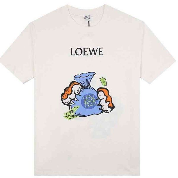 

t-shirt 2022 designer shirt loew's summer autumn year of the tiger pocket grabbing money versatile age reducing short sleeve men and wo, Black