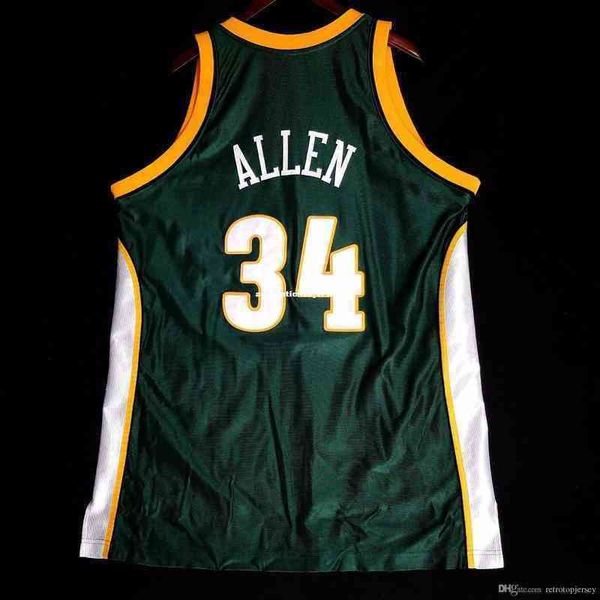 

100% stitched ray allen rbk sewn jersey mens vest size xs-6xl stitched basketball jerseys vest shirt, Black