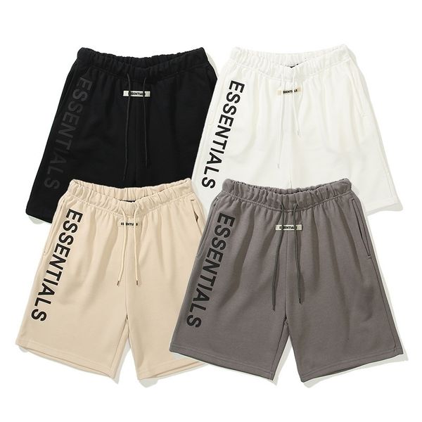 

feel designer essentials mens shorts of god multi thread essentials capris casual sports fog shorts loose men and women, White;black