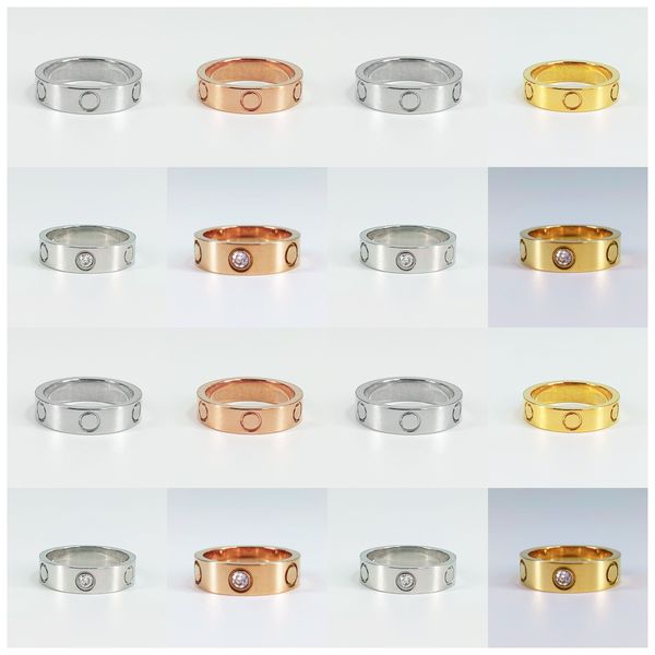 

2022 love ring mens ring diamond luxury jewelry titanium steel gold silver rose size 5/6/7/8/9/10/11mm never fade not allergic band designer