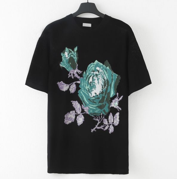 

new aop jacquard letter knitted sweatshirt in autumn / winter 2022acquard knitting machine e custom jnlarged detail crew neck cotton e44623e, Black