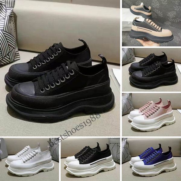 

women fashion tread slick canvas arrivals platform shoes low high triple black white royal pale pink red blue casual summer chaussures for g