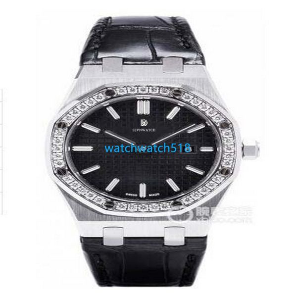 

mp factory ladys watch 37mm offshore quartz white diamonds 67540sk.zz.a010ca.01 lether strap sapphire glass wristwatch montre de luxe origin, Slivery;brown