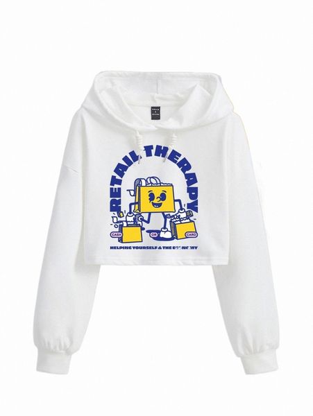

x jord.designs cartoon & slogan graphic drop shoulder hoodie p88f#, Black