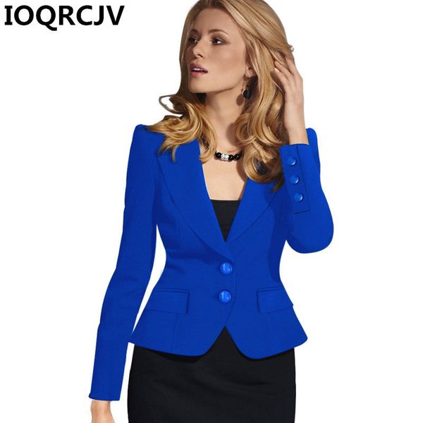 

autumn elegant blazers feminino women long sleeve casual blazer notched collar coat short jackets female outerwear r893 220818, Black;brown
