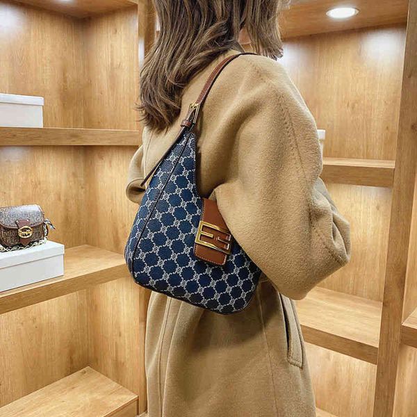 

factory outlet shop 55% off vintage old flower printing bucket 2022 autumn new texture single shoulder fashionable street messenger armpit b