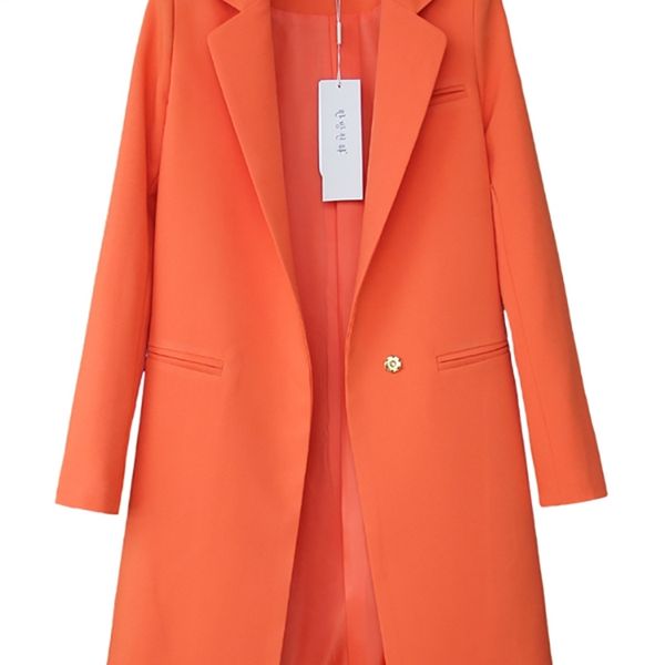 

deat autumn pattern small suit woman korean long sleeve thin all match loose coat female balazer s xxl all sizes wb465 220818, Black;brown