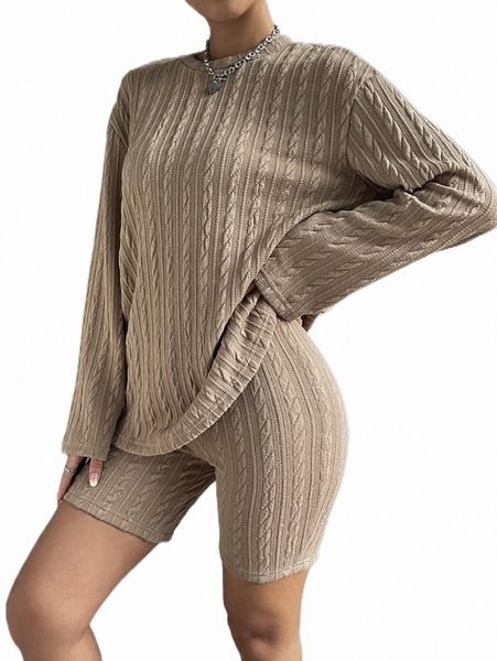 

solid drop shoulder tee & biker shorts j0il#, White