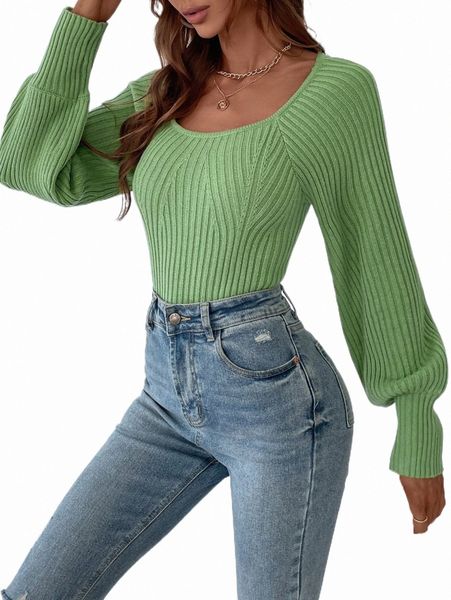 

raglan sleeve ribbed knit sweater f1k1#, White;black