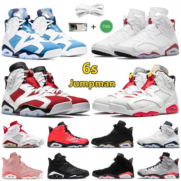 

jumpman 6 6s mens basketball shoes carmine red oreo unc black cat mint foam midnight navy dmp georgetown bordeaux metallic silver men traine
