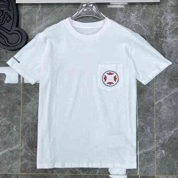 

luxury brand mens t shirts ch fashion men sanskrit letter t-shirt horseshoe cross designer tshirts man hip hop sweater summer women classic, White;black