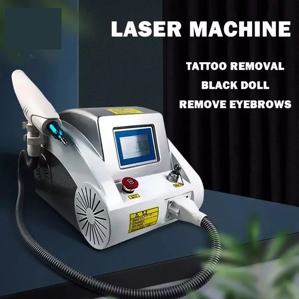 

nd yag laser machine q switched for tattoo removal tattoos therapy equipment 532 1064 1320 nm wavelength tips eyebrow remove portable type 3, Black
