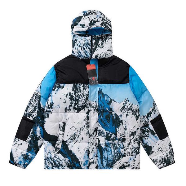 

22fw autumn winter men women outerwear embroidered down jacket windproof coat, Black;brown