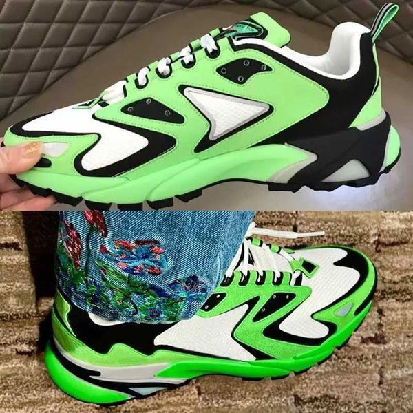 

22ss season runway shoes men runner tatics sneakers mens luxury designer sneakers breathing mesh stylish look multilayered colors, Black