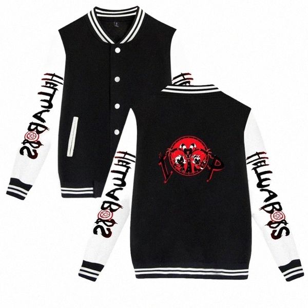 

men's hoodies & sweatshirts helluva print autumn winter holiday preppy youthful vitality clothes baseball uniform kawaiistyle to t3fc#, Black
