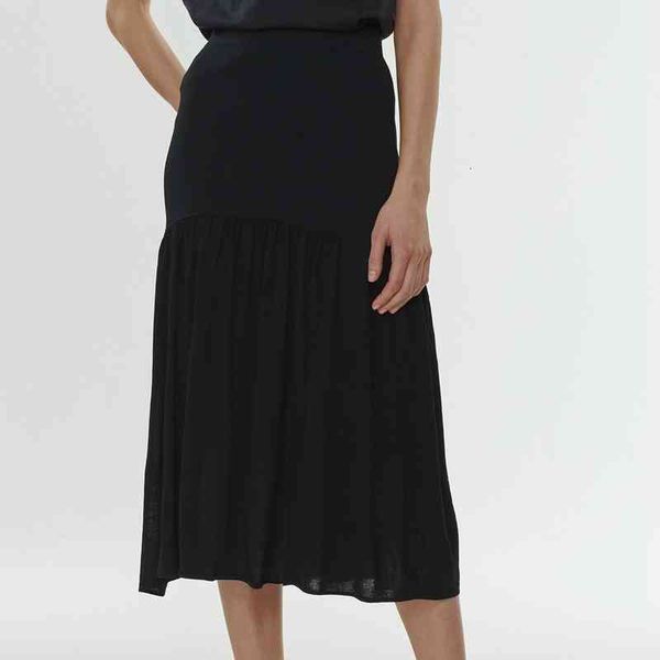 

skirts spring and summer show buttocks ol temperament women's clothing collage long skirt wrap half women bjio, Black