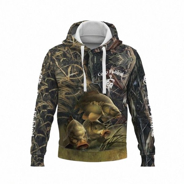 

men's hoodies & sweatshirts carp fishing hoodie hunting animal 3d print men women fashion hip hop sweatshirt kids boy girl harajuku tra, Black