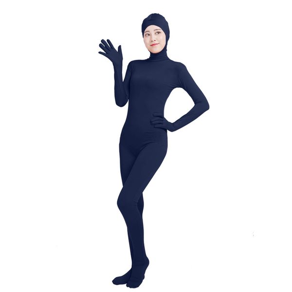 

halloween lycar spandex catsuit costumes full bodysuit tights one-piece anime stage cosplay performance open face jumpsuit, Black