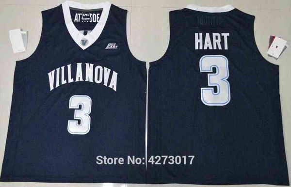

men sale 3 josh hart college jersey villanova wildcats basketball jerseys navy blue stitched sports uniforms ncaa, Black