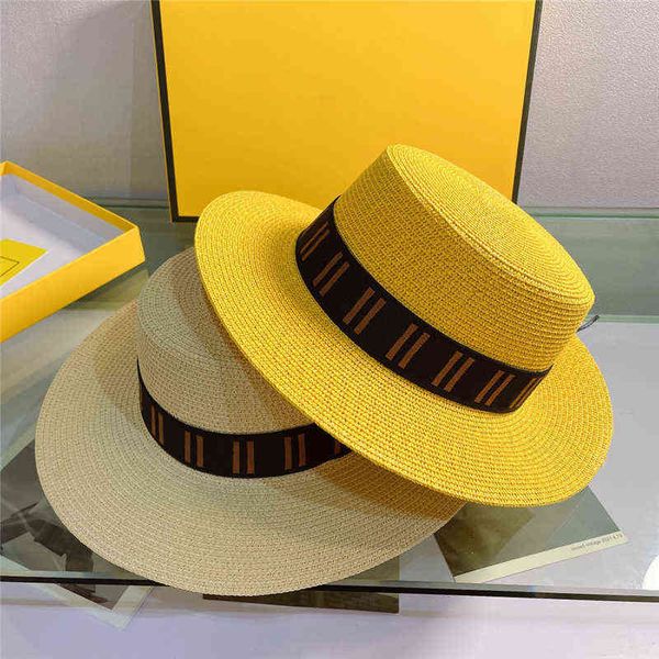 

bai cheng summer luxury mens womens designer straw hat grass braid bucket hats flat designers fitted sun hats baseball cap ball cap, Blue;gray