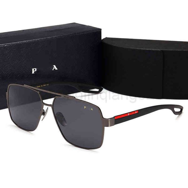 

designer prad sunglasses cycle luxurious casual fashion new version large frame polarized mens and womens trend driving vintage baseball spo, White;black