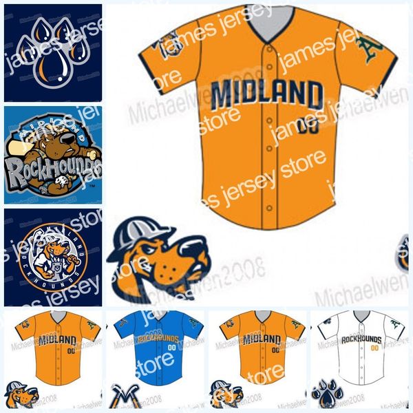 

2022 milb midland rockhounds baseball jersey custom men women youth baseball jerseys any name and number double stitched, Blue;black