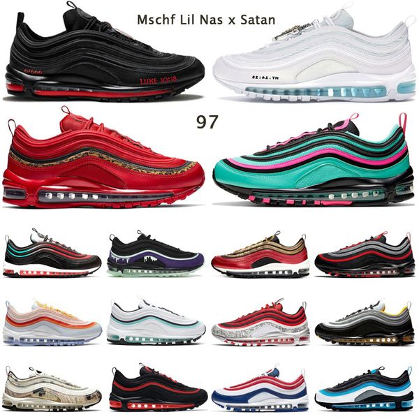 

men women running shoes mschf lil nas x satan triple black white south beach ref