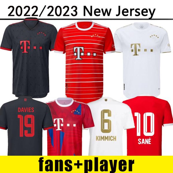 

22 23 bayern munich davies soccer jersey lewandowski gnabry muller kimmich munich musiala football shirt men equipment kit 2022 2023 coman 4, Black;yellow