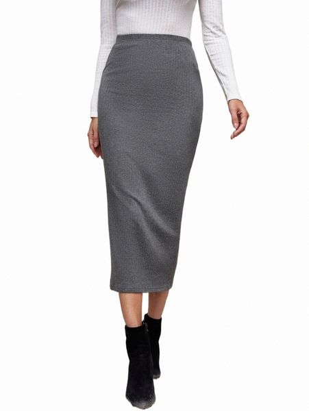 

emery rose high waist pencil skirt a20y#, Black