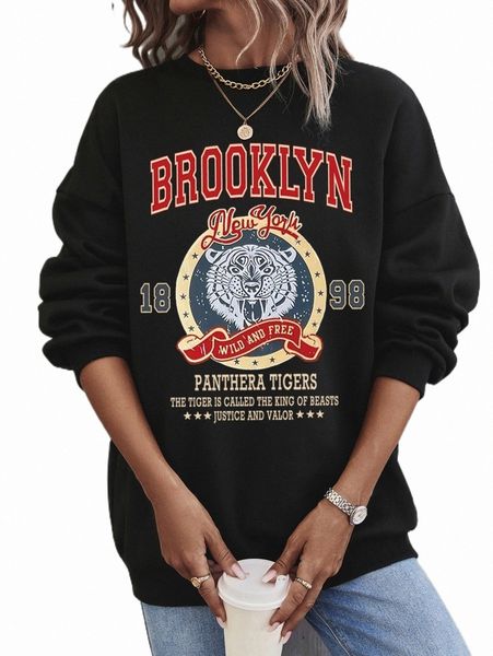 

slogan graphic drop shoulder sweatshirt z6g1#, Black
