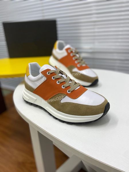 

2022 men sneaker shoes boot white leather calfskin sneakers technical knit men platform blue grey run trainers size38-44, Black