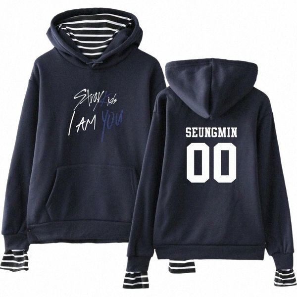 

men's hoodies & sweatshirts stray kids i am you fake two men women street wear style casual autumn clothing 2021 v3qf#, Black