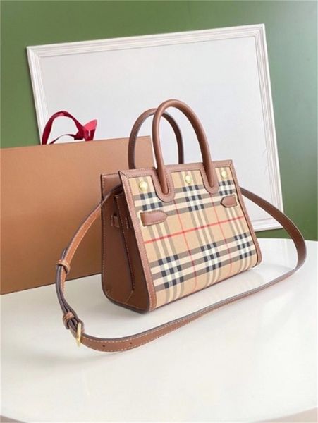 

designer small title taylor b bag vintage check leather rivet detachable shoulder strap bags
