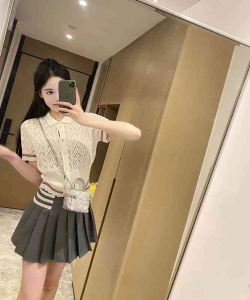 

women's sweaters spring and summer ribbon fried dough twist college style hollow collar short sleeve knitted cardigan female polo ffp0, White;black