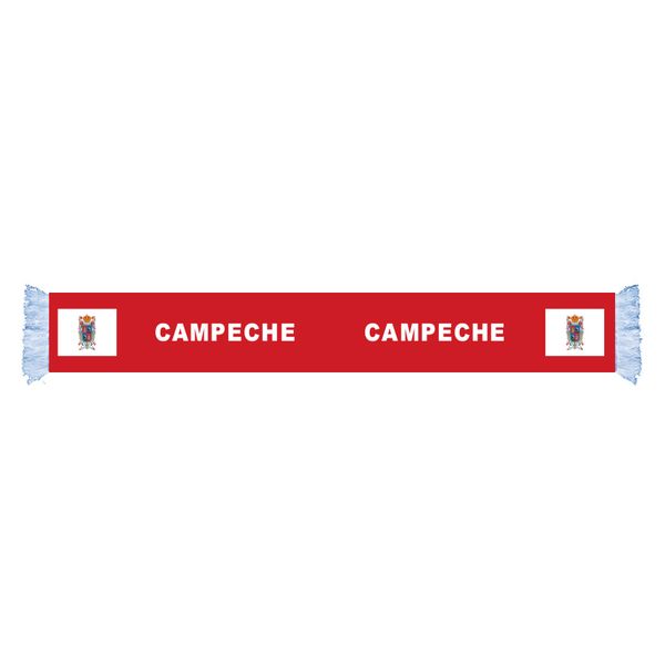 

campeche factory supply good price polyester satin flag scarf country nation football games fans scarf also can be customized