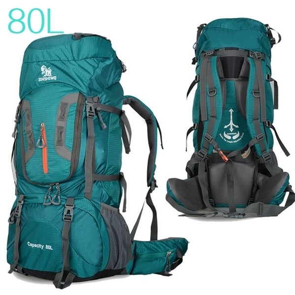 

camping hiking backpacks big outdoor bag backpack nylon superlight sport travel aluminum alloy support 80l 220818